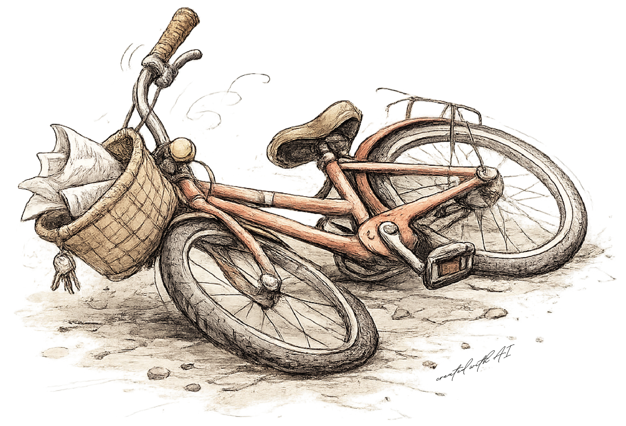 Umgefallenes Fahrrad – Beispiel für ein Ereignis ohne Nachrichtenwert